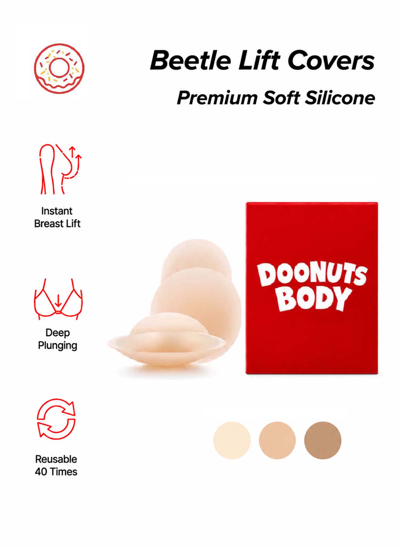 DOONUTS Invisible Breast Lift  - Nipple Cover Pasties review and price