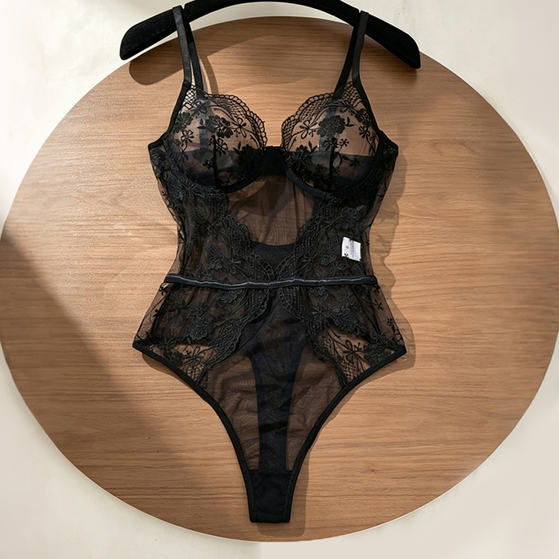 Women Floral Lace Bodysuit Bla - Lace Teddy Lingerie review and price