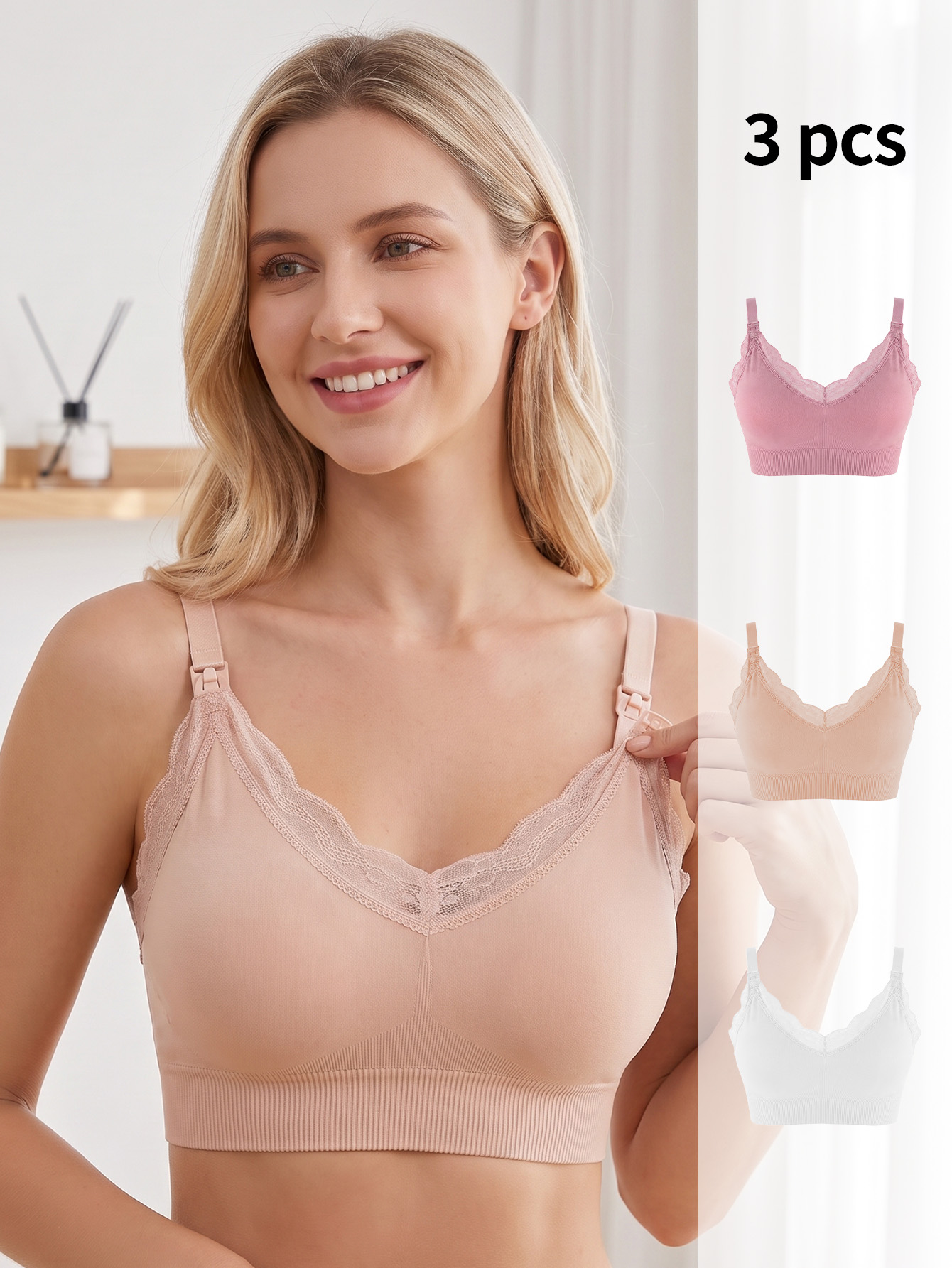 3 Pcs Nursing Maternity Bra, W - Nursing Bra Sleep review and price