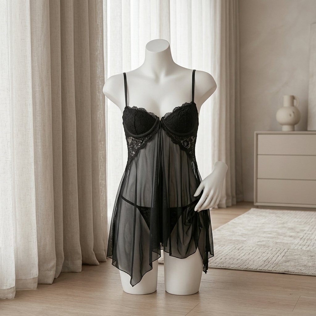 Women Lace Babydoll Lingerie S - Babydoll Chemise Night review and price